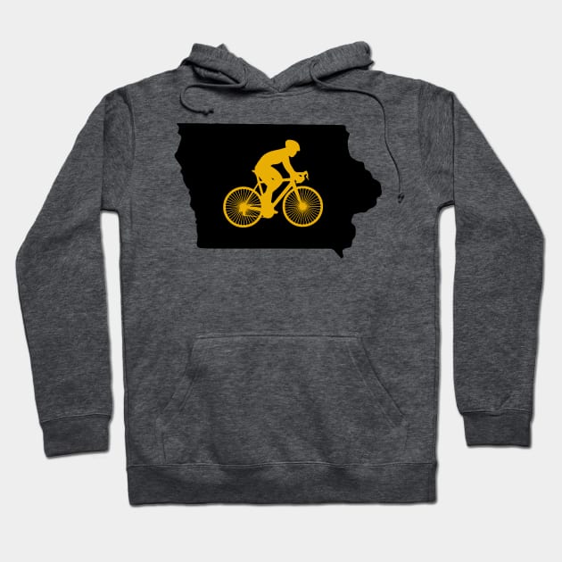 Iowa Bike IA Iowa Hawkeye Colors Hoodie by mindofstate